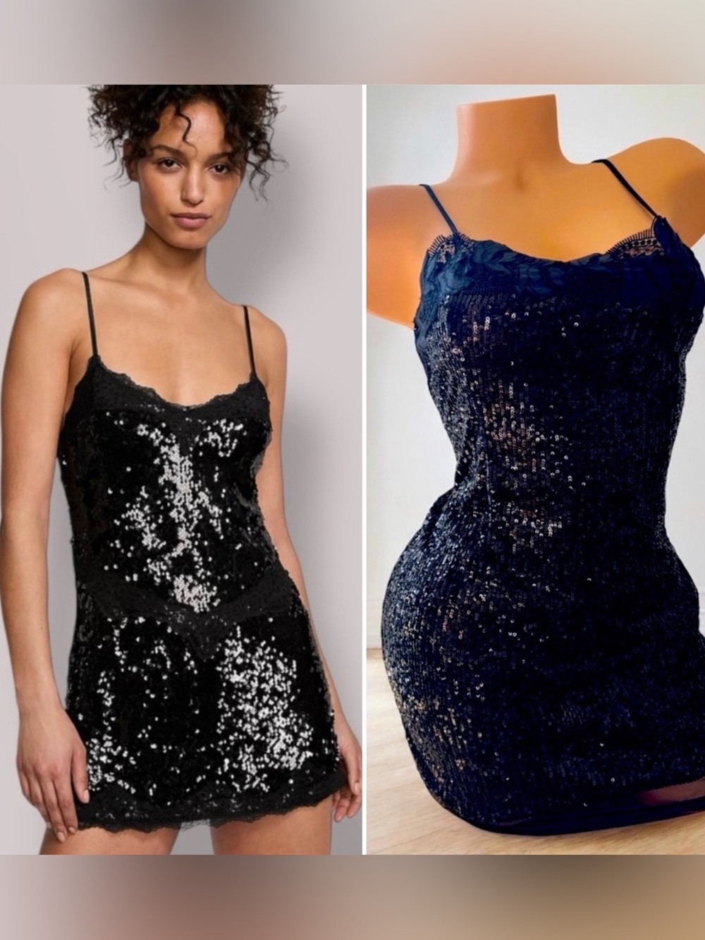 Sequin Mini Slip Dress Victoria’s Secret Lingerie Large